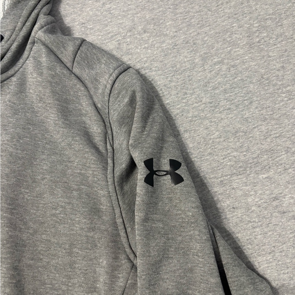 Under Armour Heather Gray Hoodie Large - Picture 2 of 8